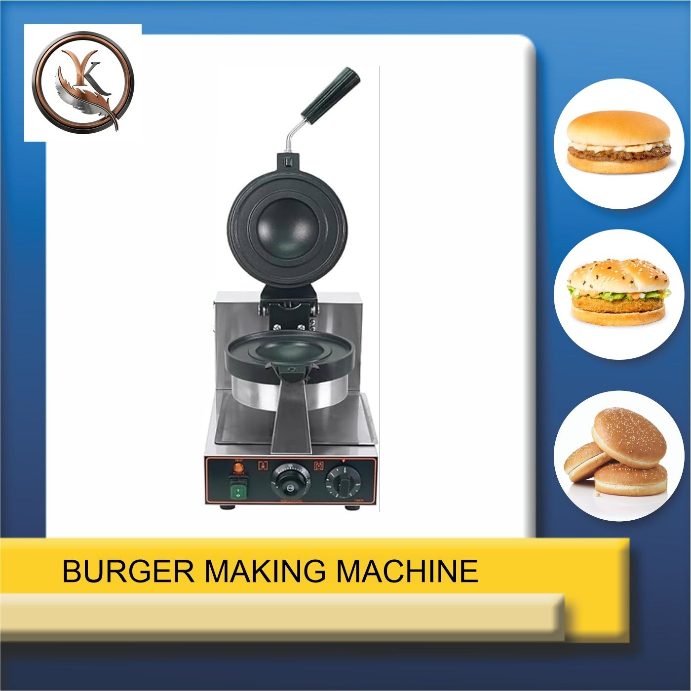 horizontal burger making machine without stand